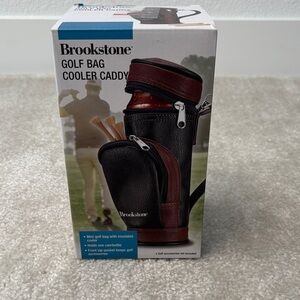 Brookstone Black and Brown Golf Bag Cooler Caddy
